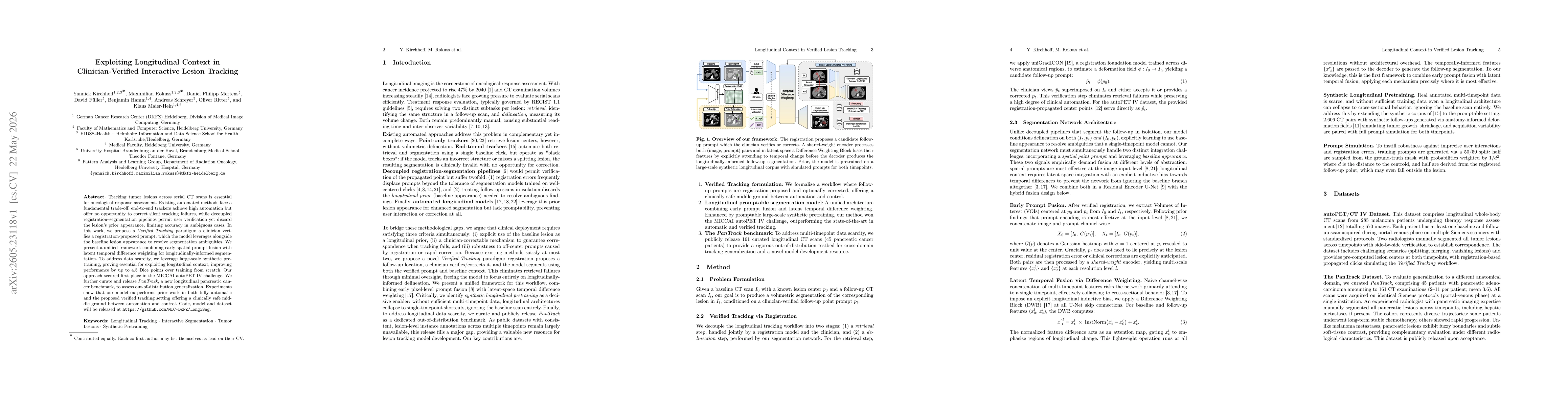 Thumbnail for Exploiting Longitudinal Context in Clinician-Verified Interactive Lesion Tracking