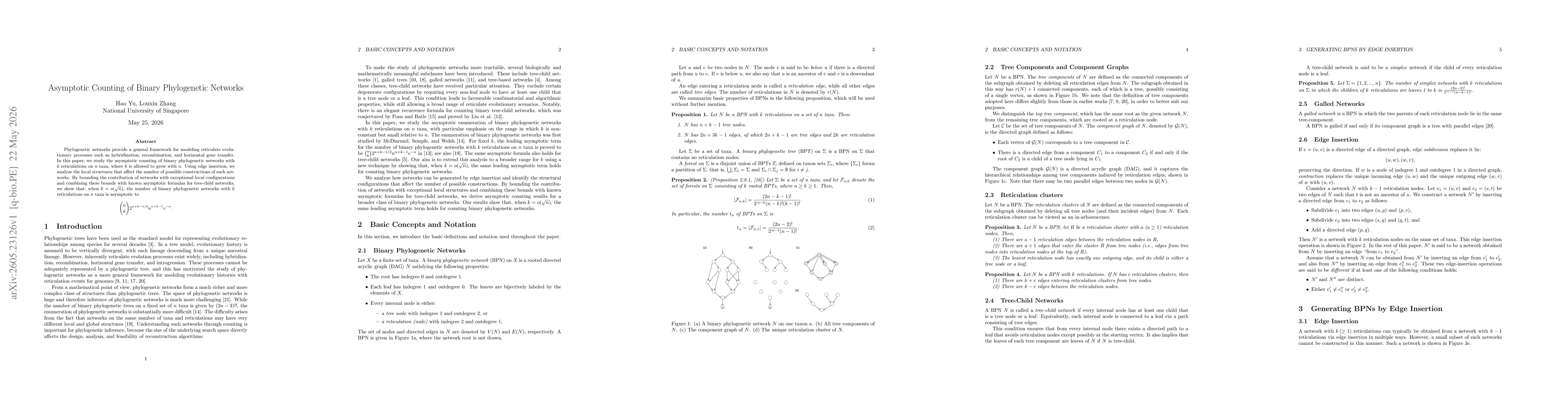 Thumbnail for Asymptotic Counting of Binary Phylogenetic Networks