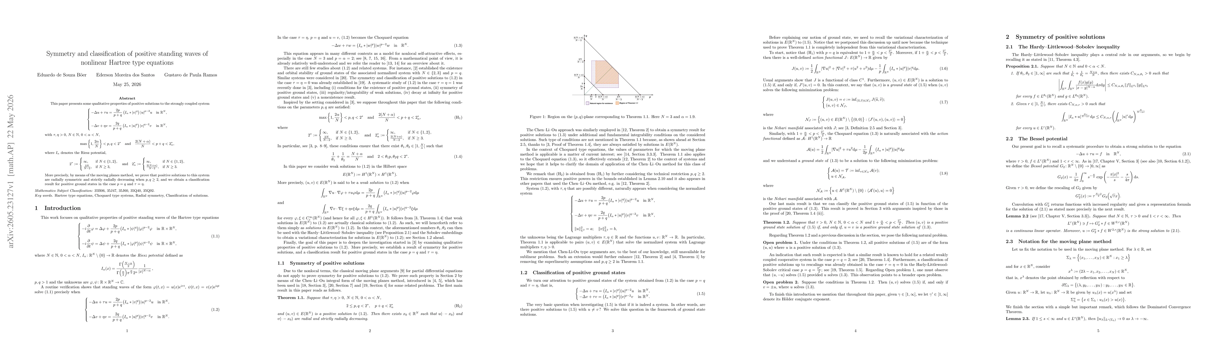 Thumbnail for Symmetry and classification of positive standing waves of nonlinear Hartree type equations