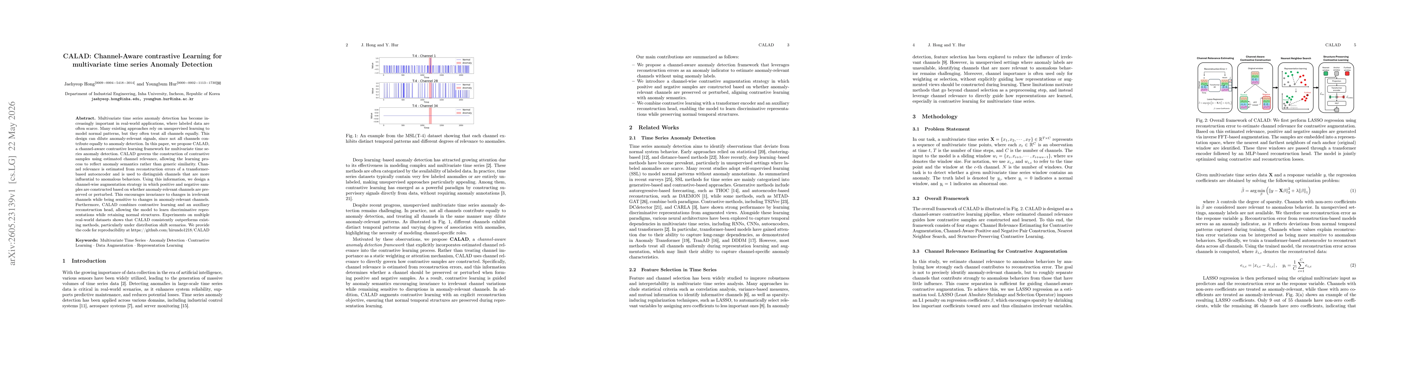 Thumbnail for CALAD: Channel-Aware contrastive Learning for multivariate time series Anomaly Detection