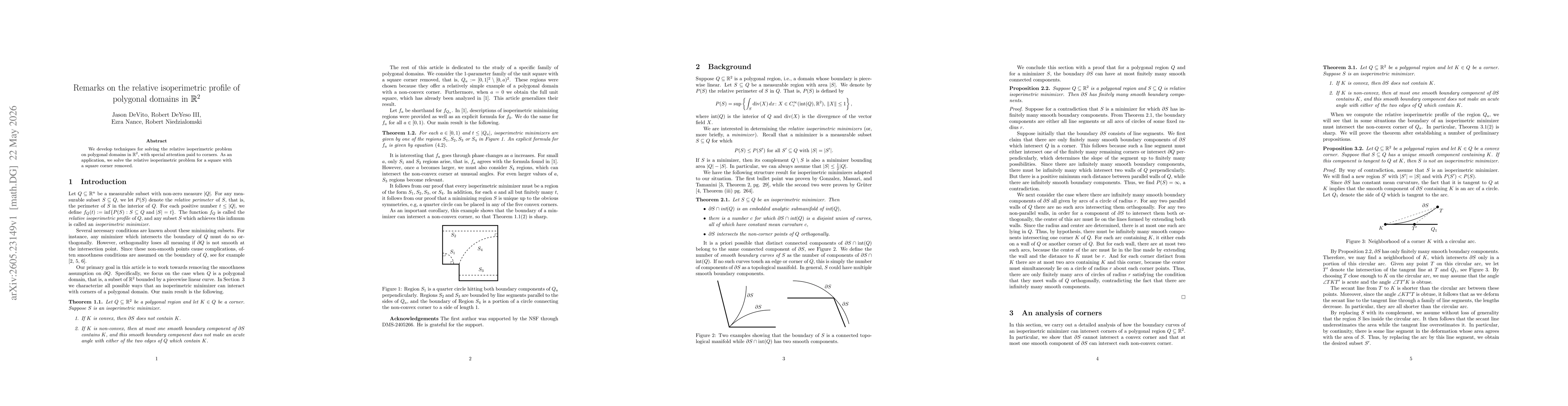 Thumbnail for Remarks on the relative isoperimetric profile of polygonal domains in $\mathbb{R}^2$