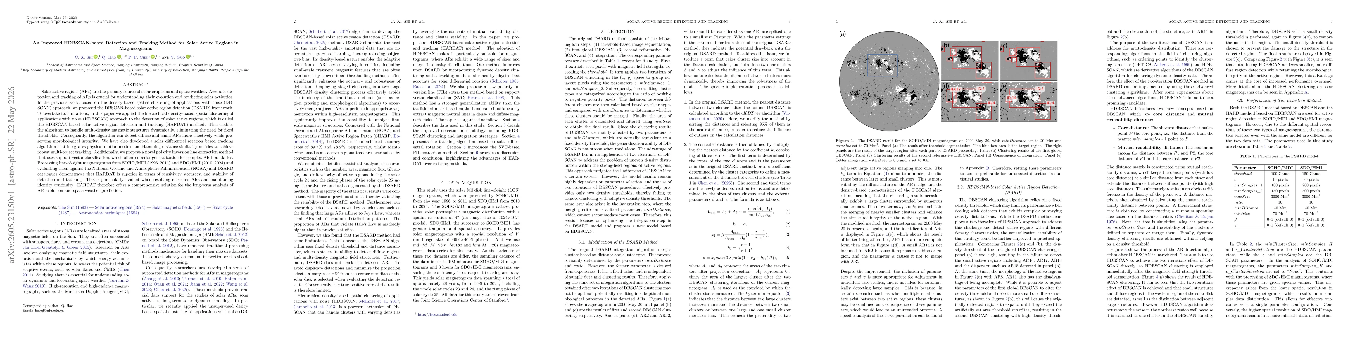 Thumbnail for An Improved HDBSCAN-based Detection and Tracking Method for Solar Active Regions in Magnetograms
