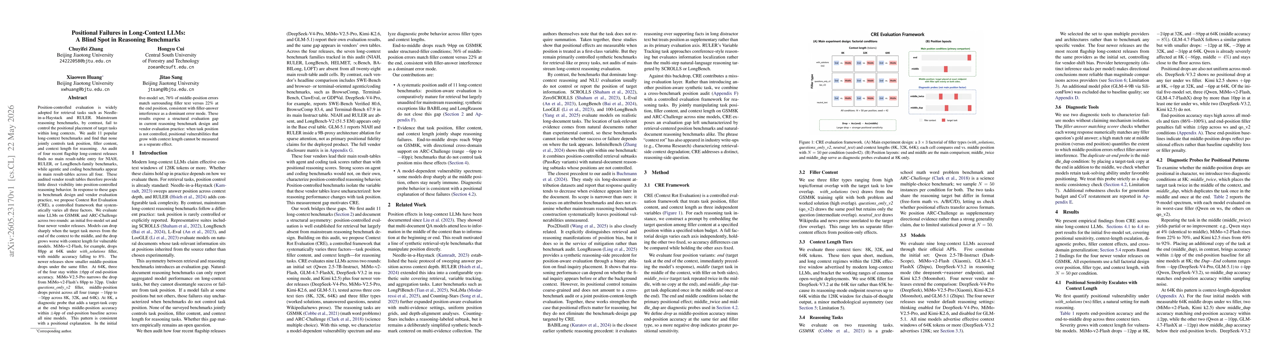 Thumbnail for Positional Failures in Long-Context LLMs: A Blind Spot in Reasoning Benchmarks
