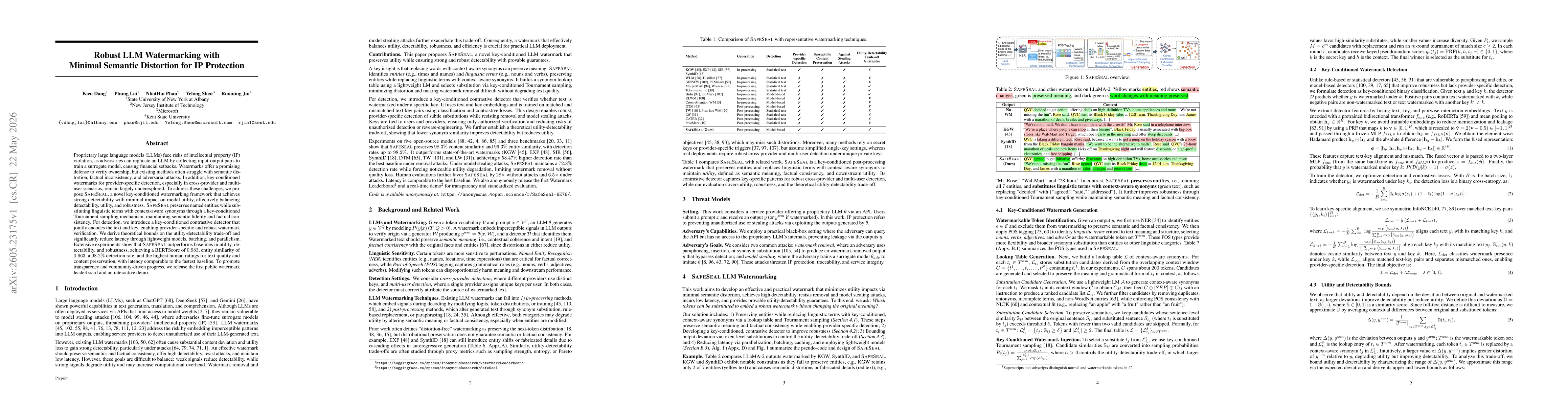 Thumbnail for Robust LLM Watermarking with Minimal Semantic Distortion for IP Protection
