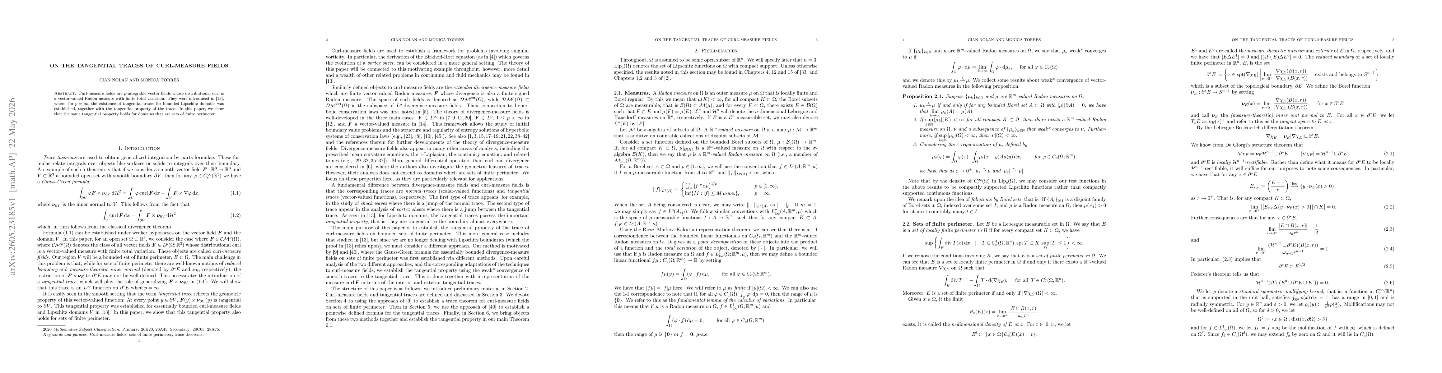 Thumbnail for On the Tangential Traces of Curl-Measure Fields