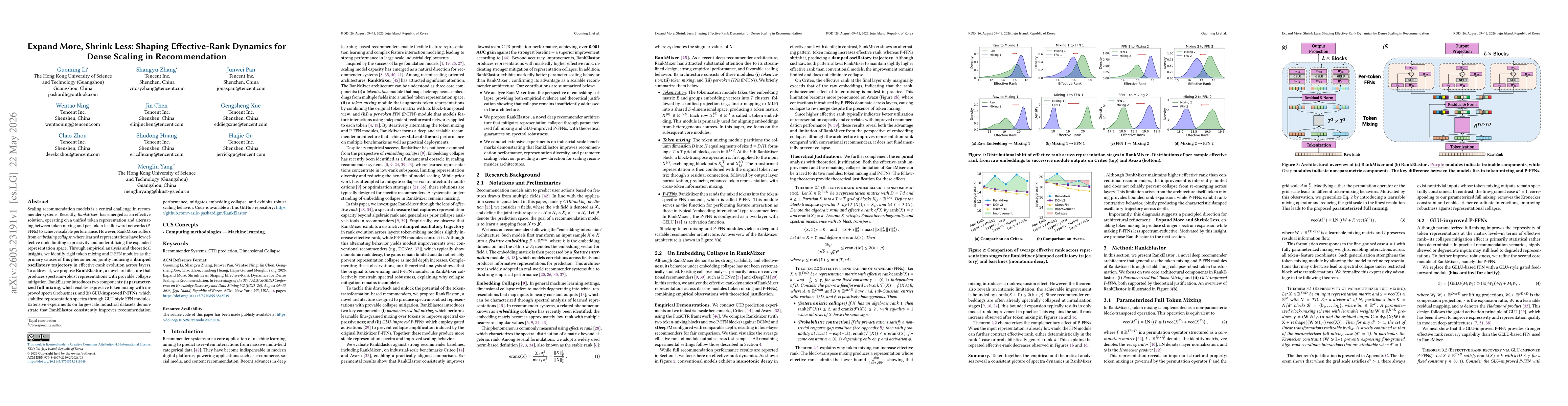 Thumbnail for Expand More, Shrink Less: Shaping Effective-Rank Dynamics for Dense Scaling in Recommendation