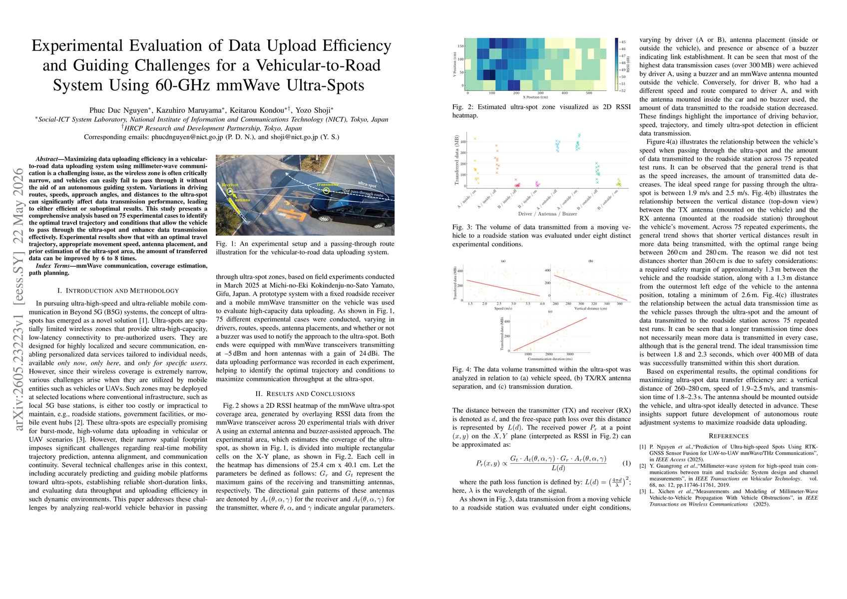Thumbnail for Experimental Evaluation of Data Upload Efficiency and Guiding Challenges for a Vehicular-to-Road System Using 60-GHz mmWave Ultra-Spots