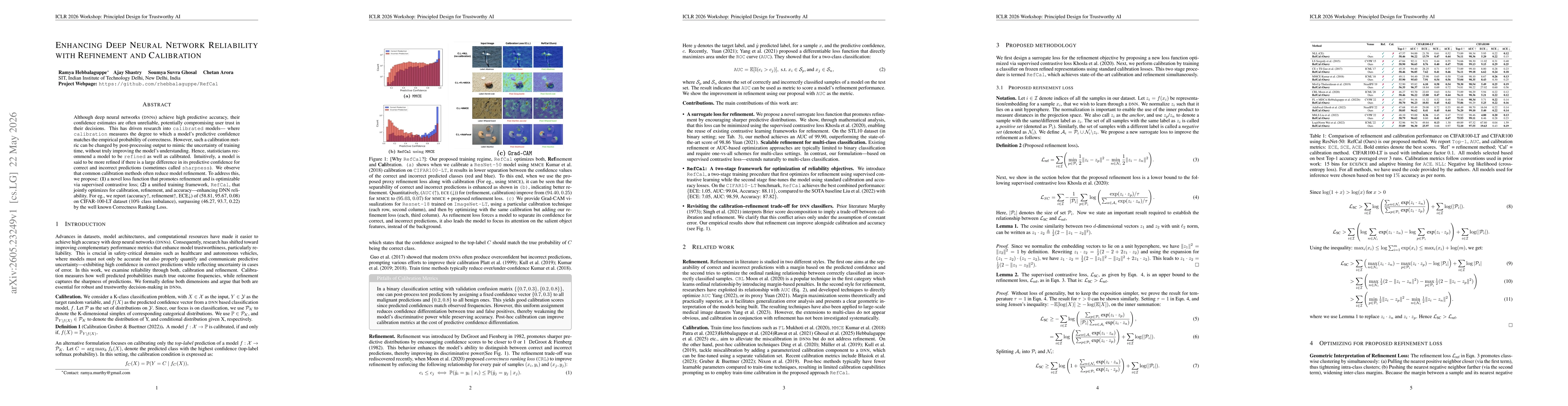 Thumbnail for Enhancing Deep Neural Network Reliability with Refinement and Calibration