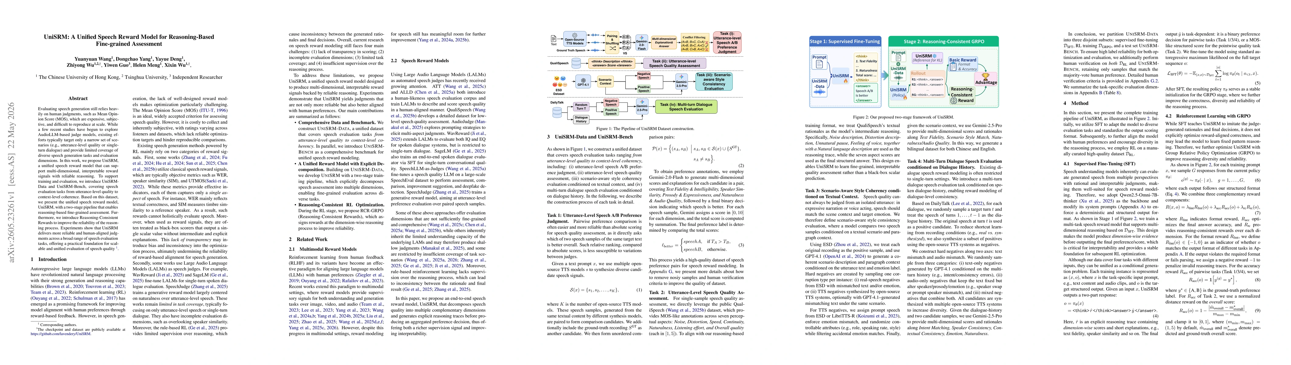 Thumbnail for UniSRM: A Unified Speech Reward Model for Reasoning-Based Fine-grained Assessment