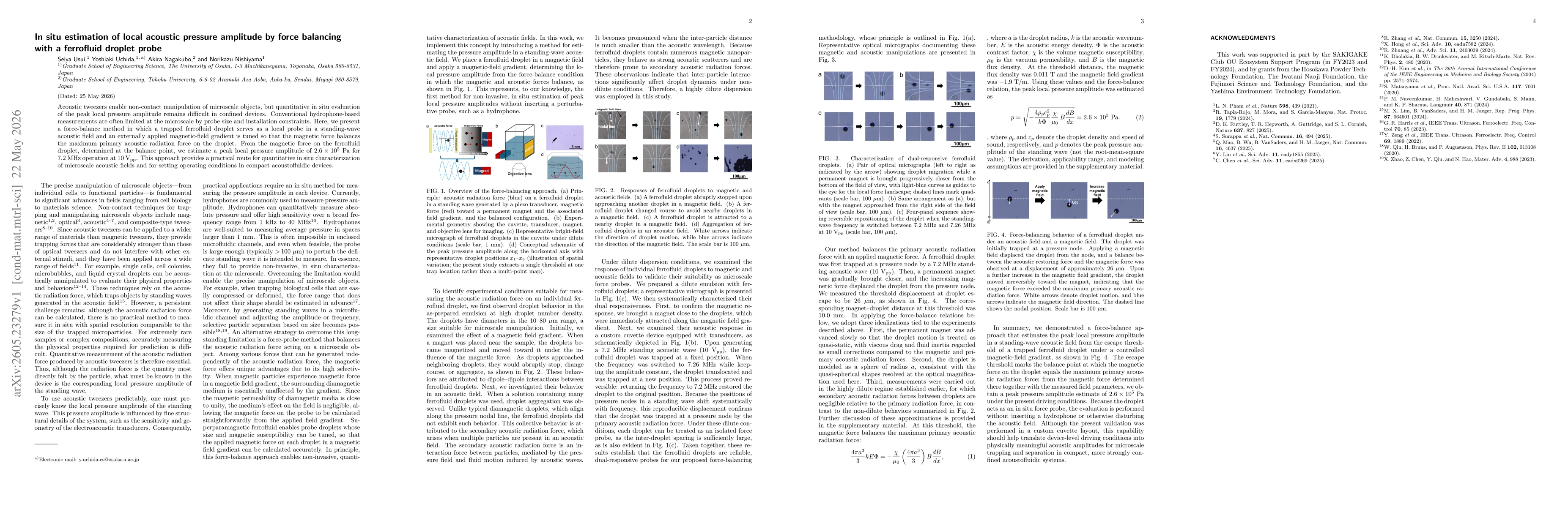Thumbnail for In situ estimation of local acoustic pressure amplitude by force balancing with a ferrofluid droplet probe