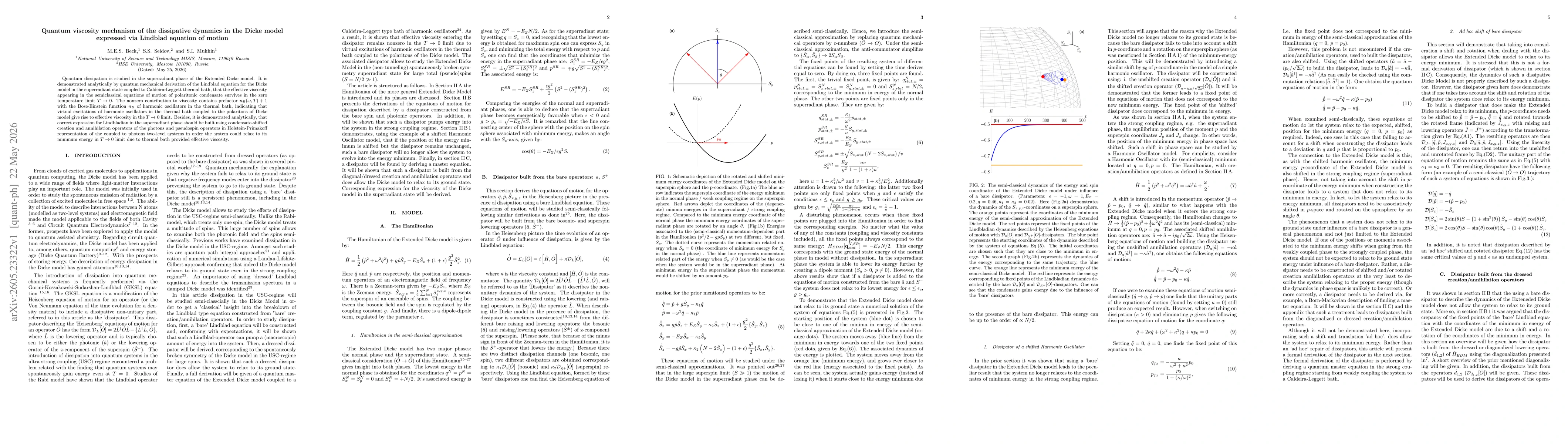 Thumbnail for Quantum viscosity mechanism of the dissipative dynamics in the Dicke model expressed via Lindblad equation of motion