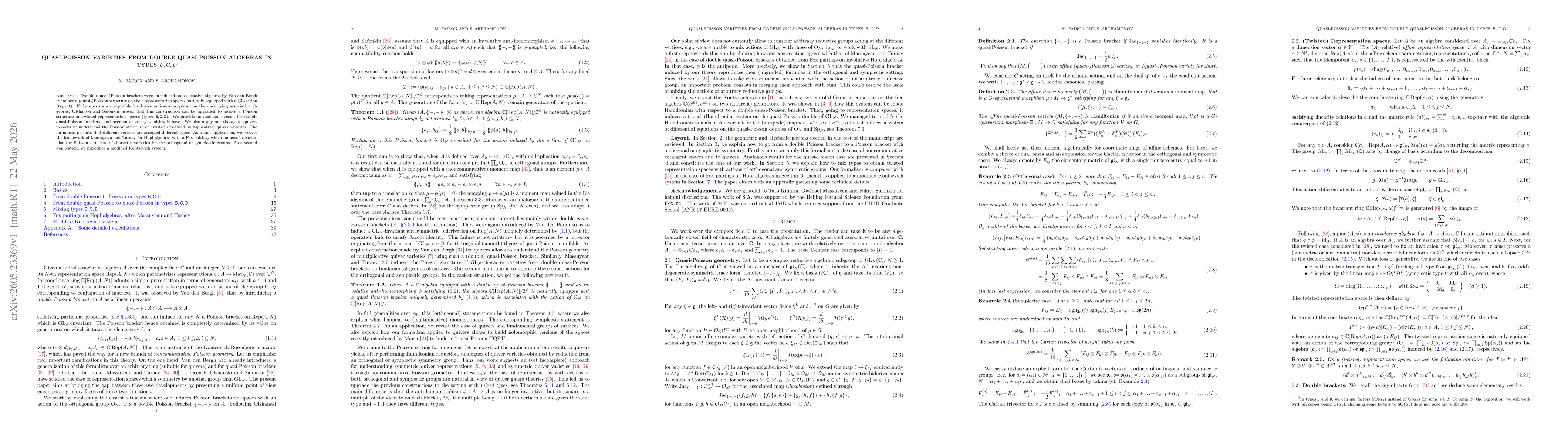 Thumbnail for Quasi-Poisson varieties from double quasi-Poisson algebras in types $B,C,D$
