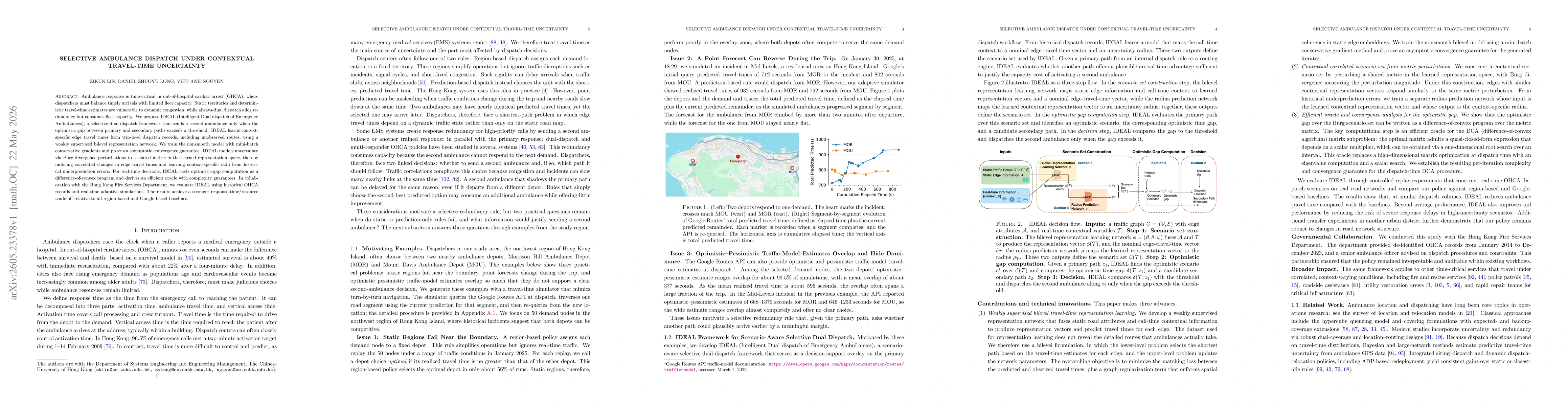 Thumbnail for Selective Ambulance Dispatch Under Contextual Travel-Time Uncertainty