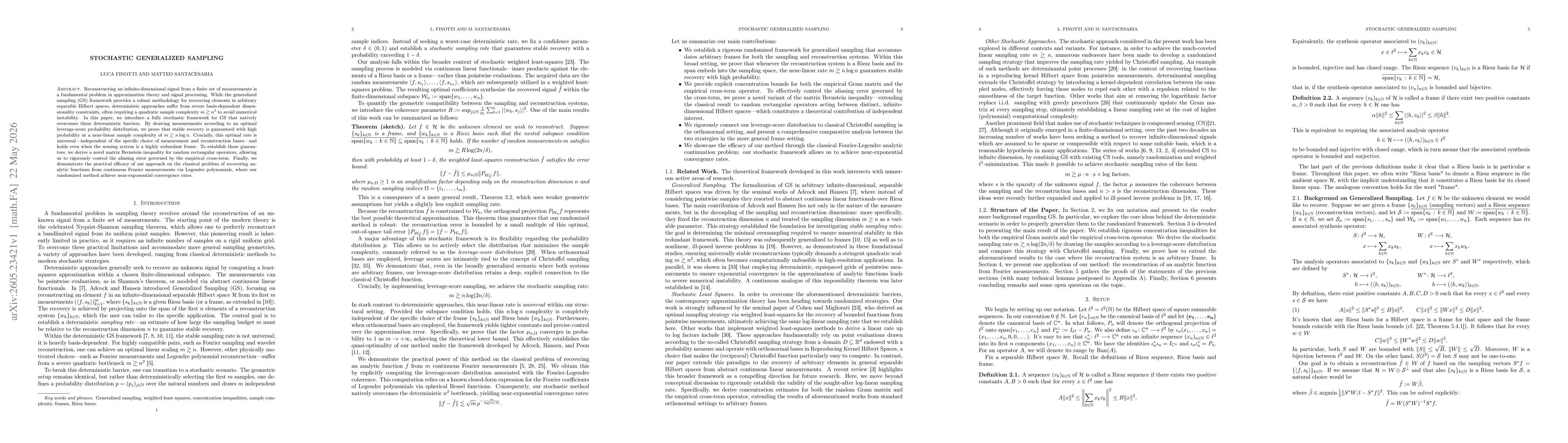 Thumbnail for Stochastic Generalized Sampling