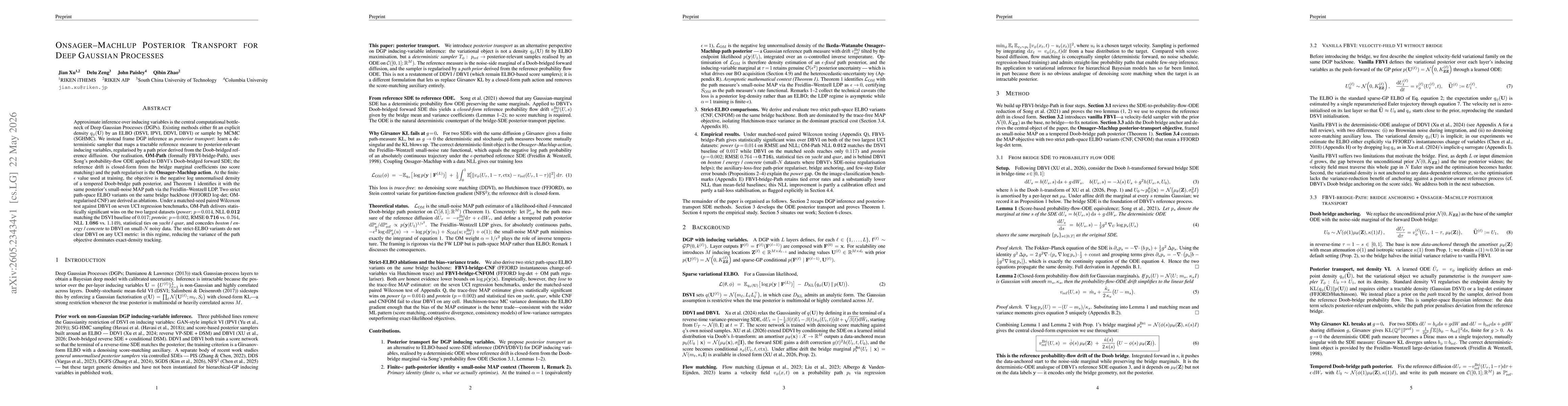Thumbnail for Onsager-Machlup Posterior Transport for Deep Gaussian Processes