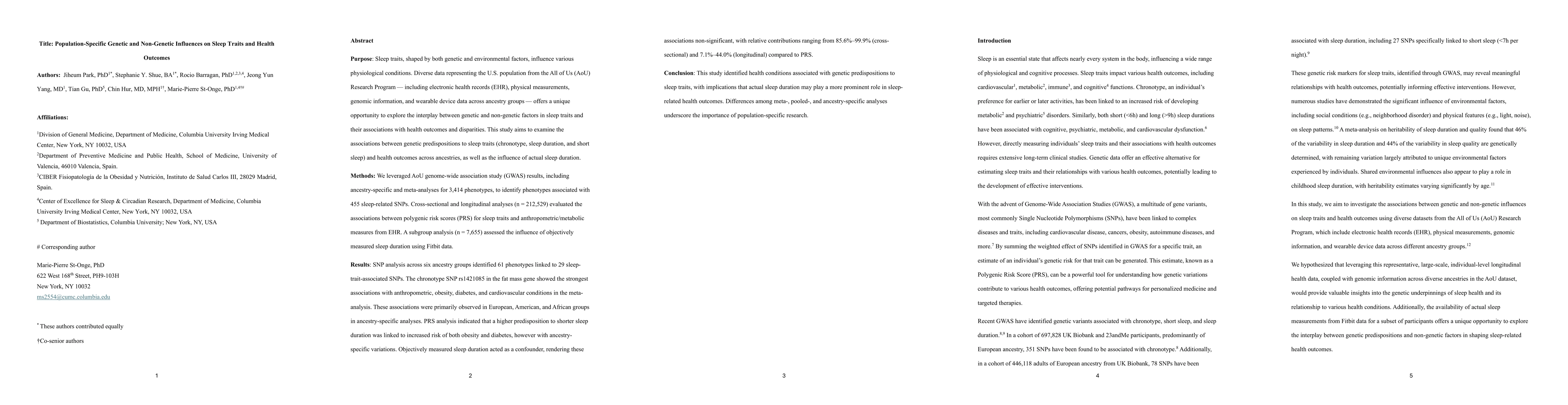Thumbnail for Population-Specific Genetic and Non-Genetic Influences on Sleep Traits and Health Outcomes