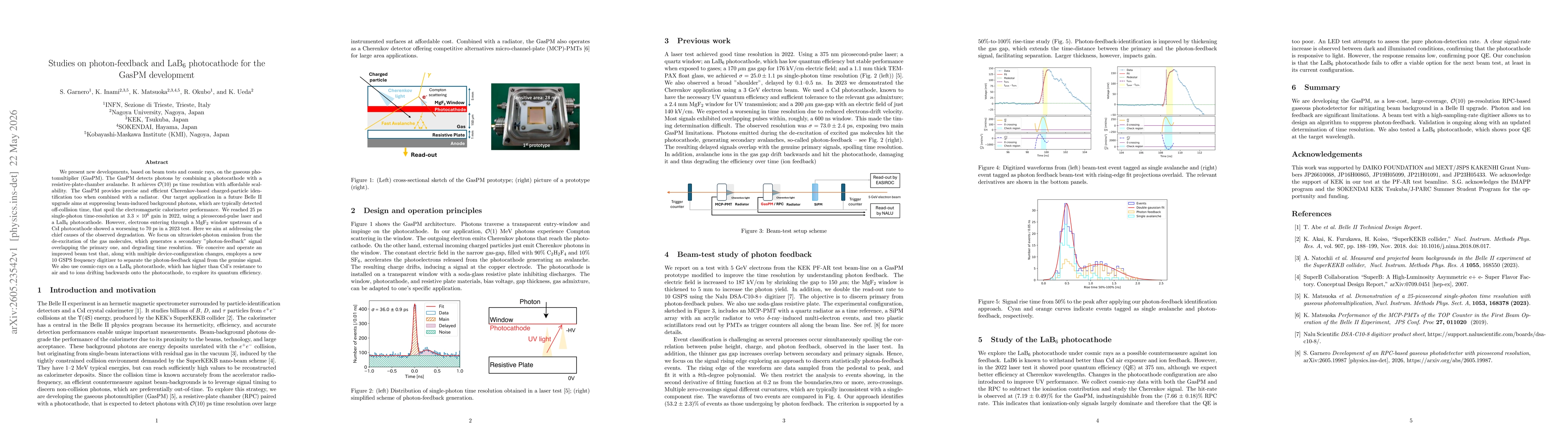 Thumbnail for Studies on photon-feedback and LaB$_6$ photocathode for the GasPM development