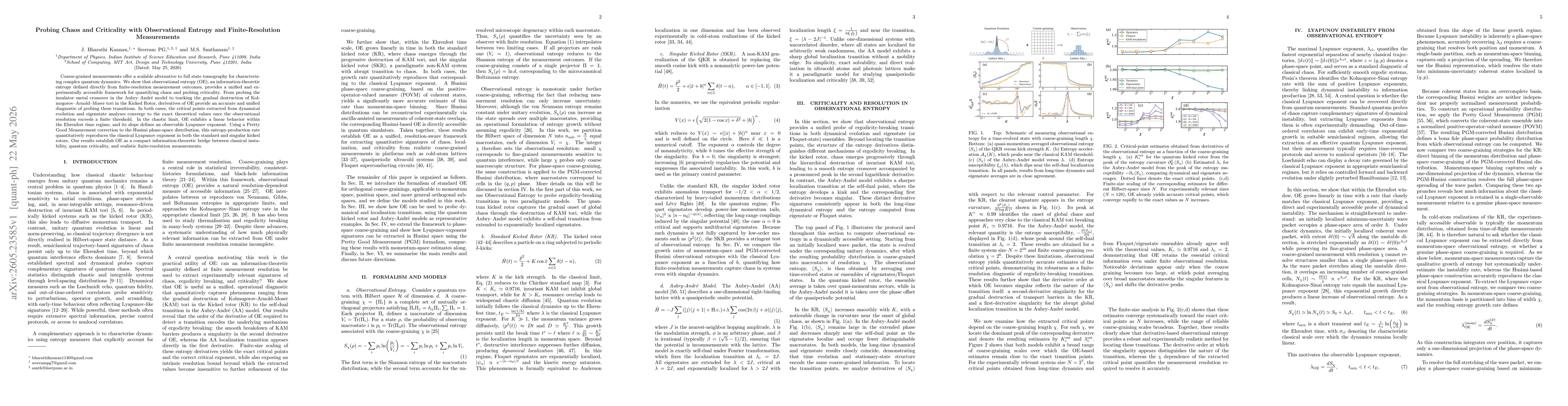 Thumbnail for Probing Chaos and Criticality with Observational Entropy and Finite-Resolution Measurements
