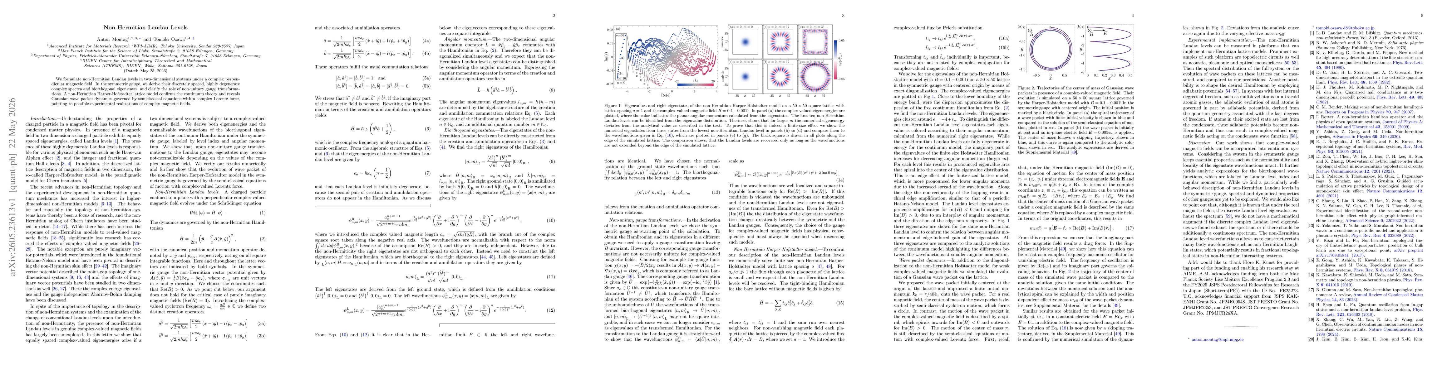 Thumbnail for Non-Hermitian Landau Levels