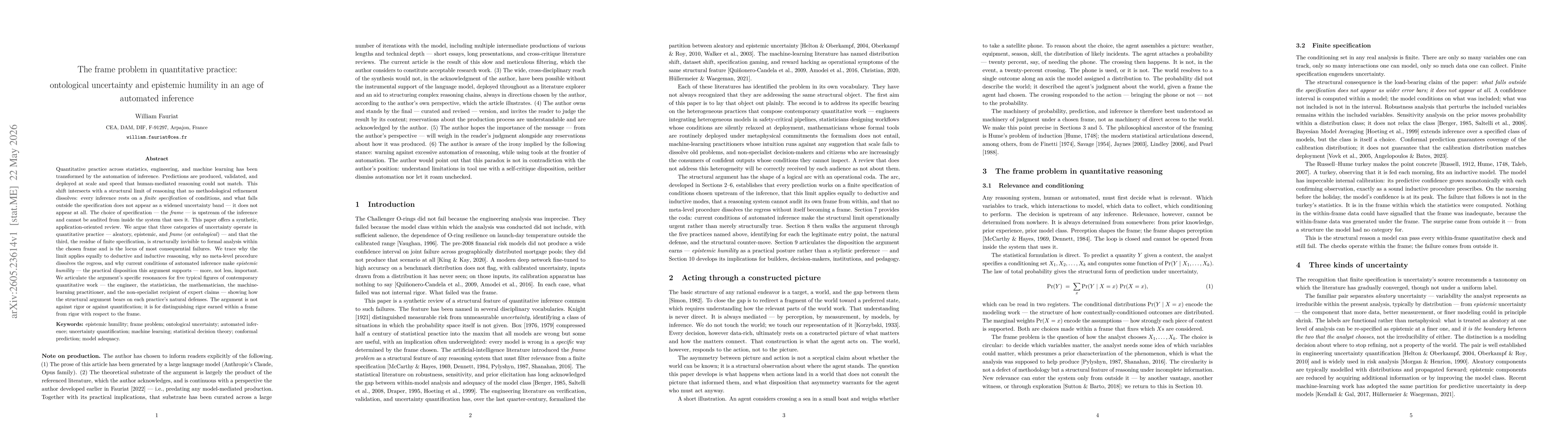 Thumbnail for The frame problem in quantitative practice: ontological uncertainty and epistemic humility in an age of automated inference
