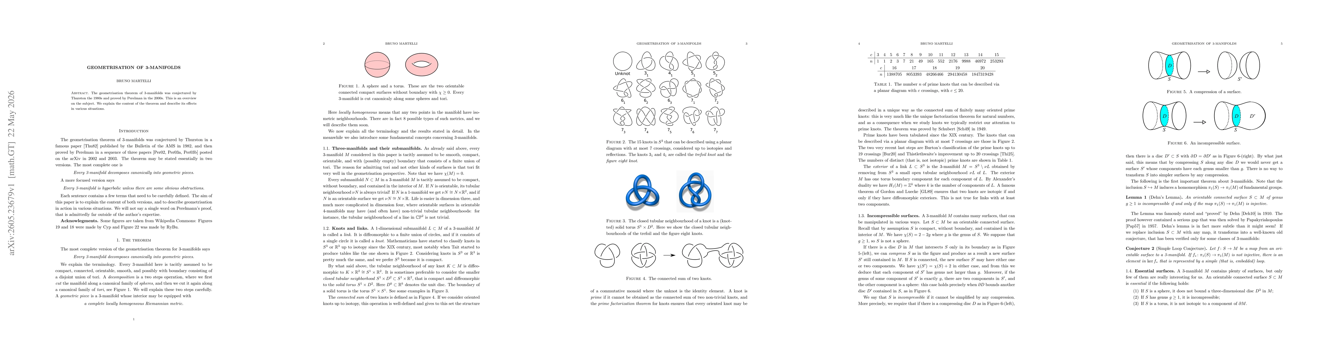 Thumbnail for Geometrisation of 3-manifolds