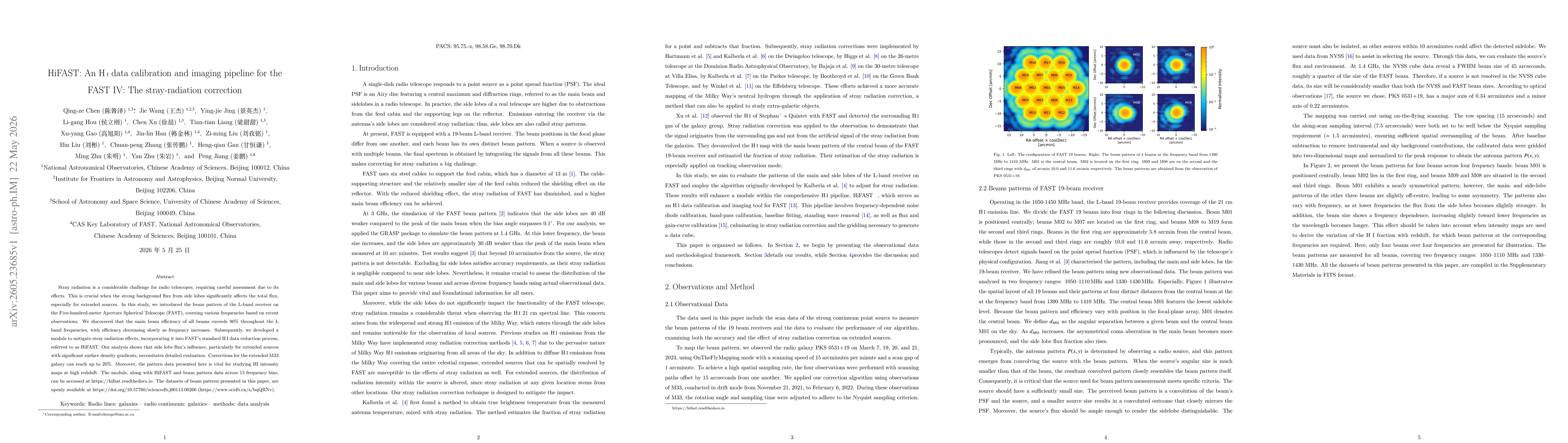 Thumbnail for HiFAST: An HI data calibration and imaging pipeline for the FAST IV: The stray-radiation correction