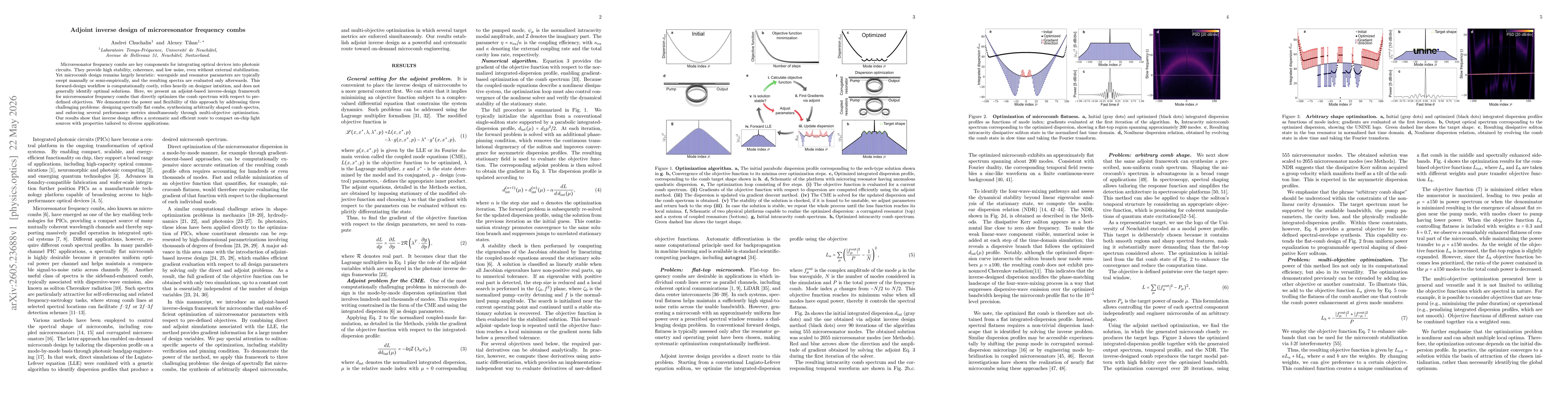 Thumbnail for Adjoint inverse design of microresonator frequency combs
