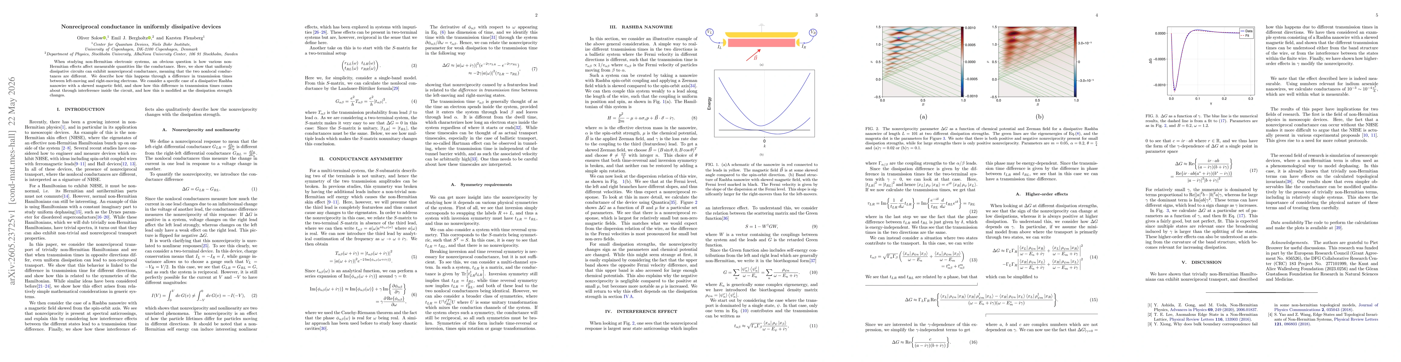 Thumbnail for Nonreciprocal conductance in uniformly dissipative devices