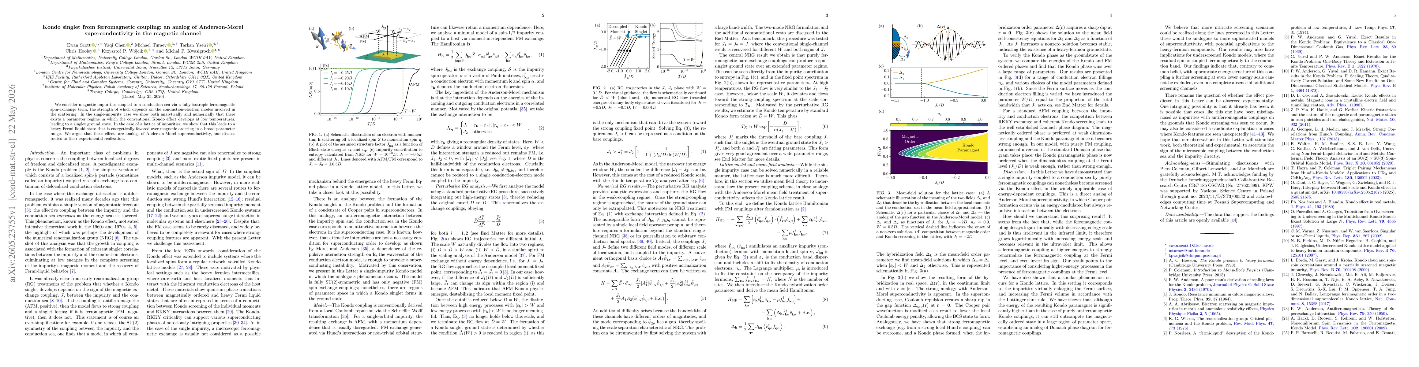 Thumbnail for Kondo singlet from ferromagnetic coupling: an analog of Anderson-Morel superconductivity in the magnetic channel