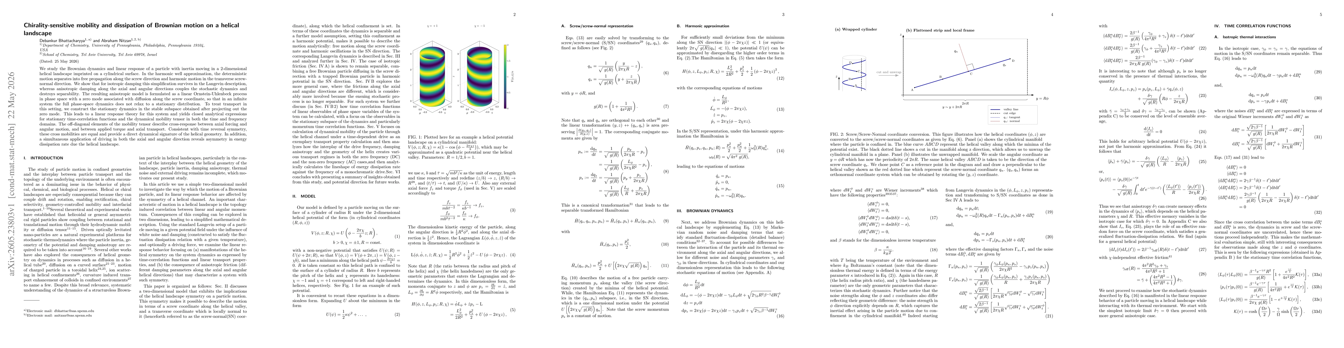 Thumbnail for Chirality-sensitive mobility and dissipation of Brownian motion on a helical landscape