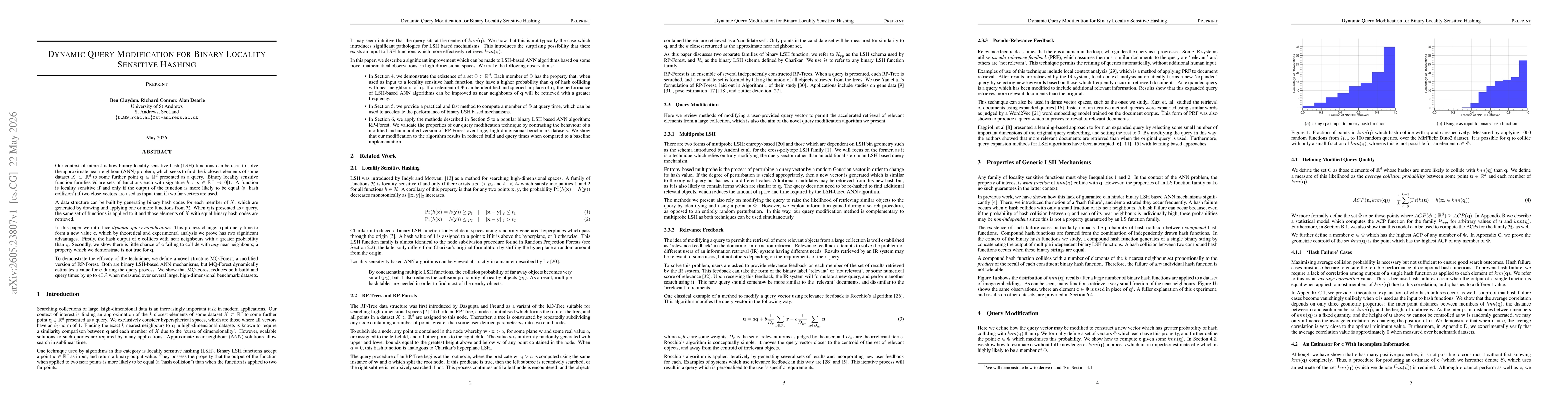 Thumbnail for Dynamic Query Modification for Binary Locality Sensitive Hashing