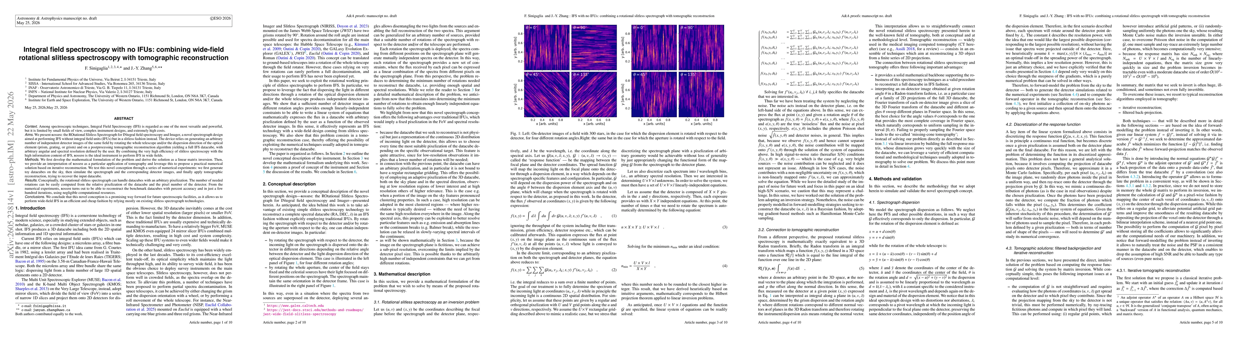 Thumbnail for Integral field spectroscopy with no IFUs: combining wide-field rotational slitless spectroscopy with tomographic reconstruction
