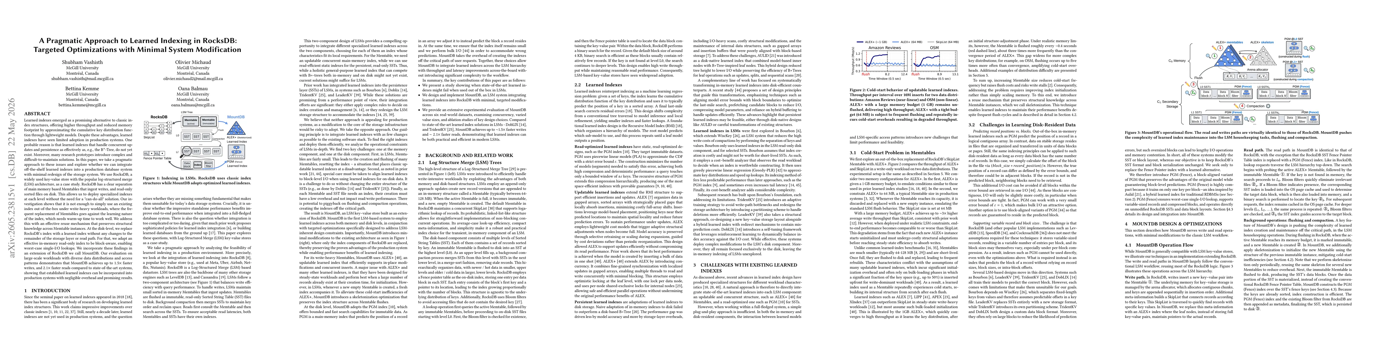 Thumbnail for A Pragmatic Approach to Learned Indexing in RocksDB: Targeted Optimizations with Minimal System Modification