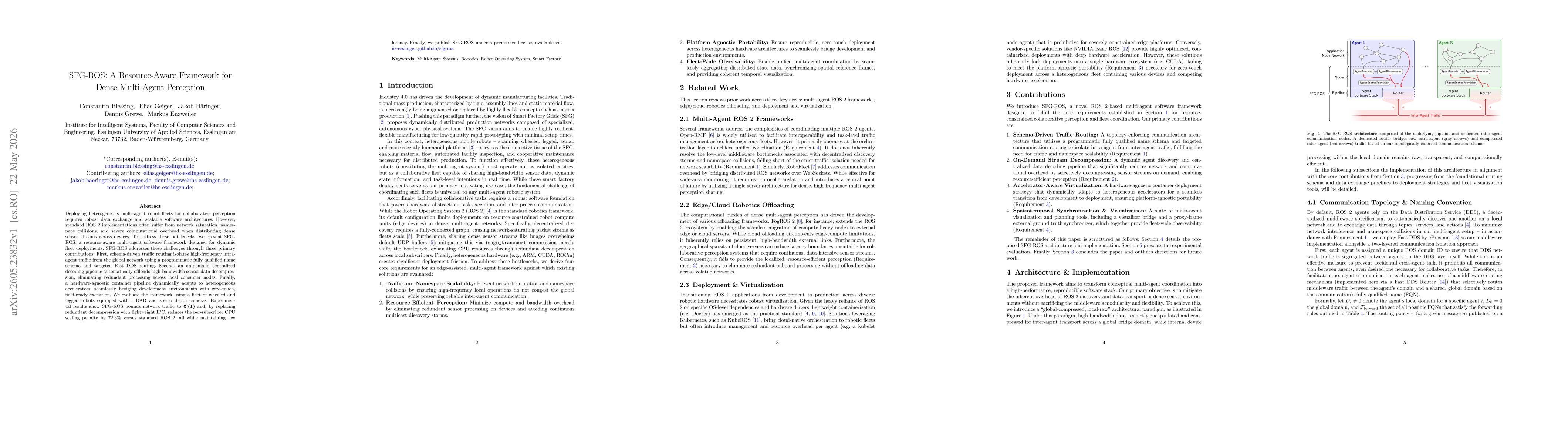 Thumbnail for SFG-ROS: A Resource-Aware Framework for Dense Multi-Agent Perception