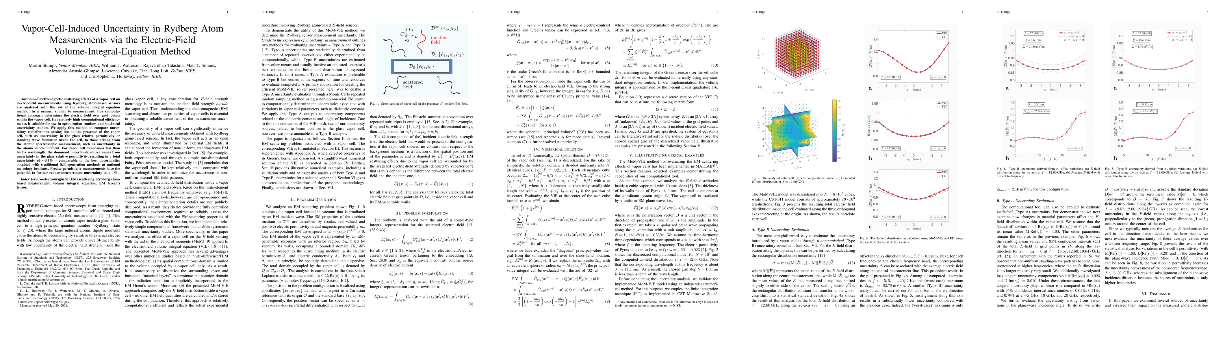 Thumbnail for Vapor-Cell-Induced Uncertainty in Rydberg Atom Measurements via the Electric-Field Volume-Integral-Equation Method