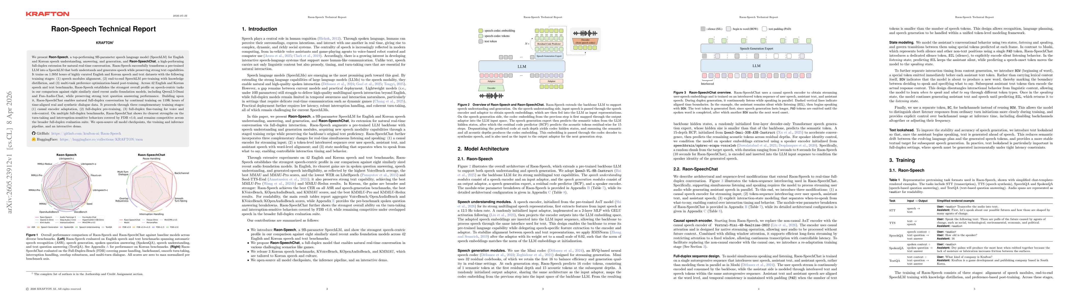 Thumbnail for Raon-Speech Technical Report