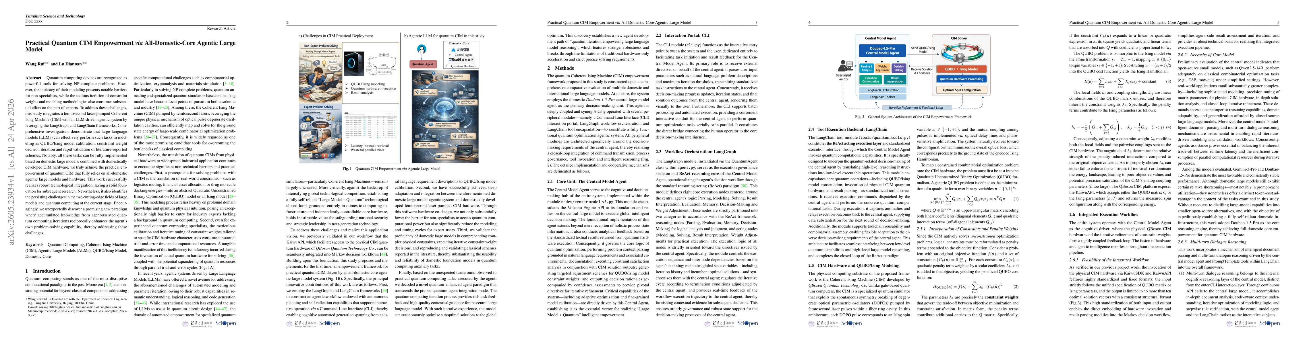 Thumbnail for Practical Quantum CIM Empowerment via All-Domestic-Core Agentic Large Model