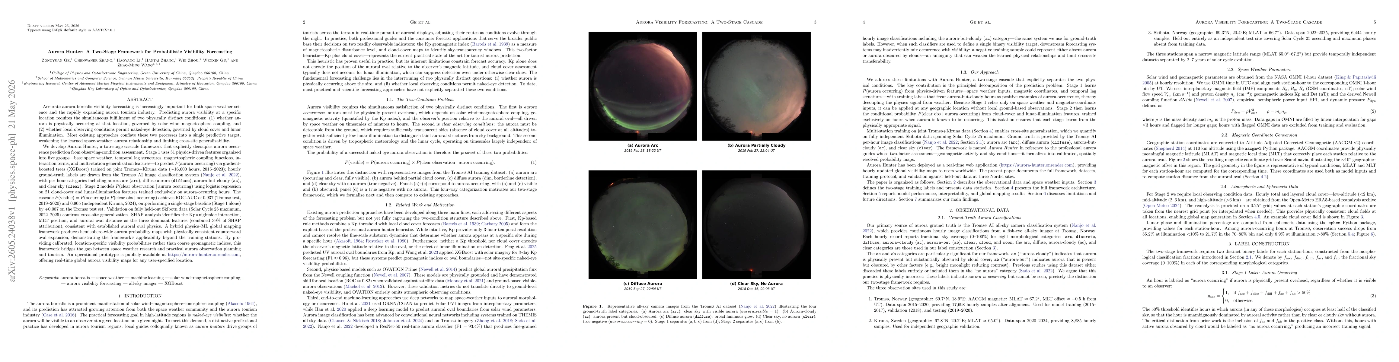Thumbnail for Aurora Hunter: A Two-Stage Framework for Probabilistic Visibility Forecasting