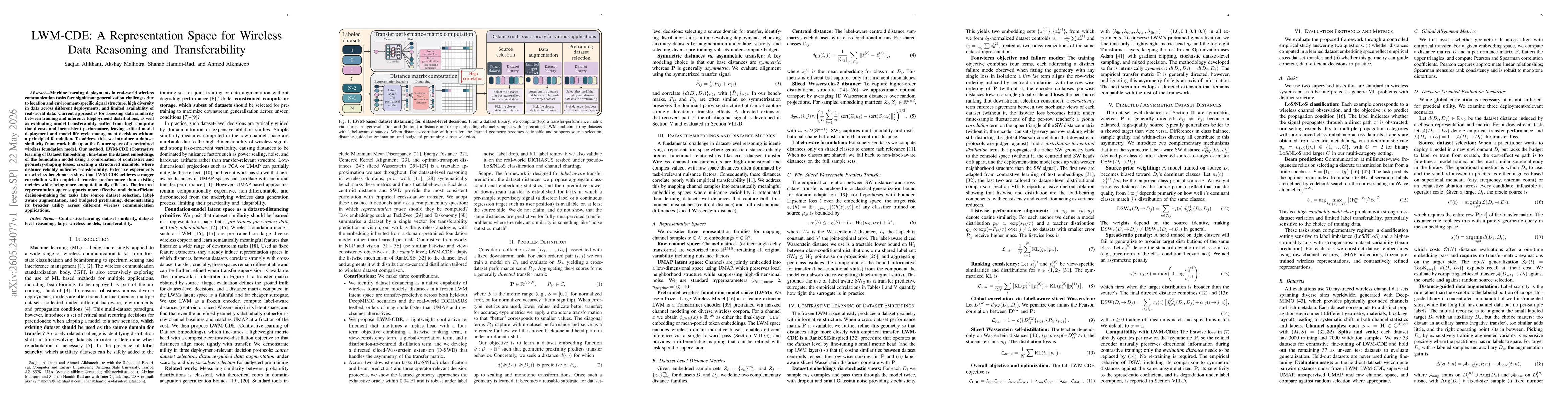 Thumbnail for LWM-CDE: A Representation Space for Wireless Data Reasoning and Transferability