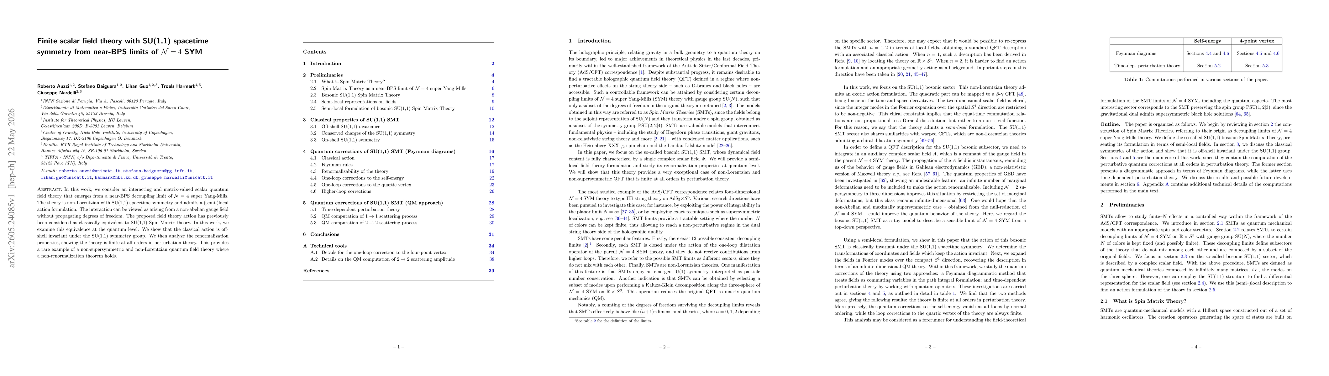 Thumbnail for Finite scalar field theory with SU(1,1) spacetime symmetry from near-BPS limits of $\mathcal{N}=4$ SYM