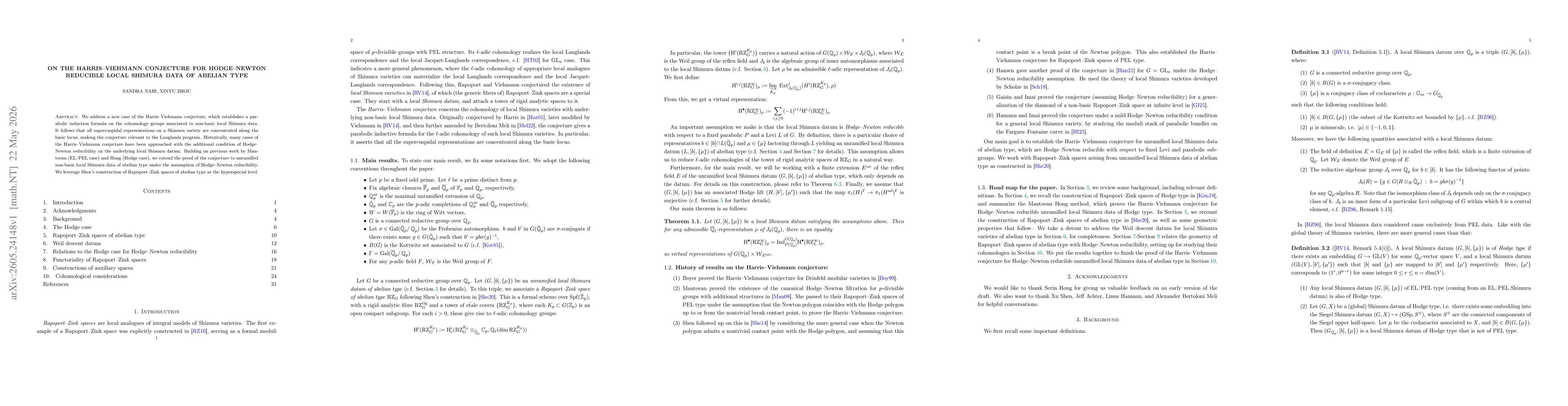 Thumbnail for On the Harris-Viehmann conjecture for Hodge-Newton reducible local Shimura data of abelian type