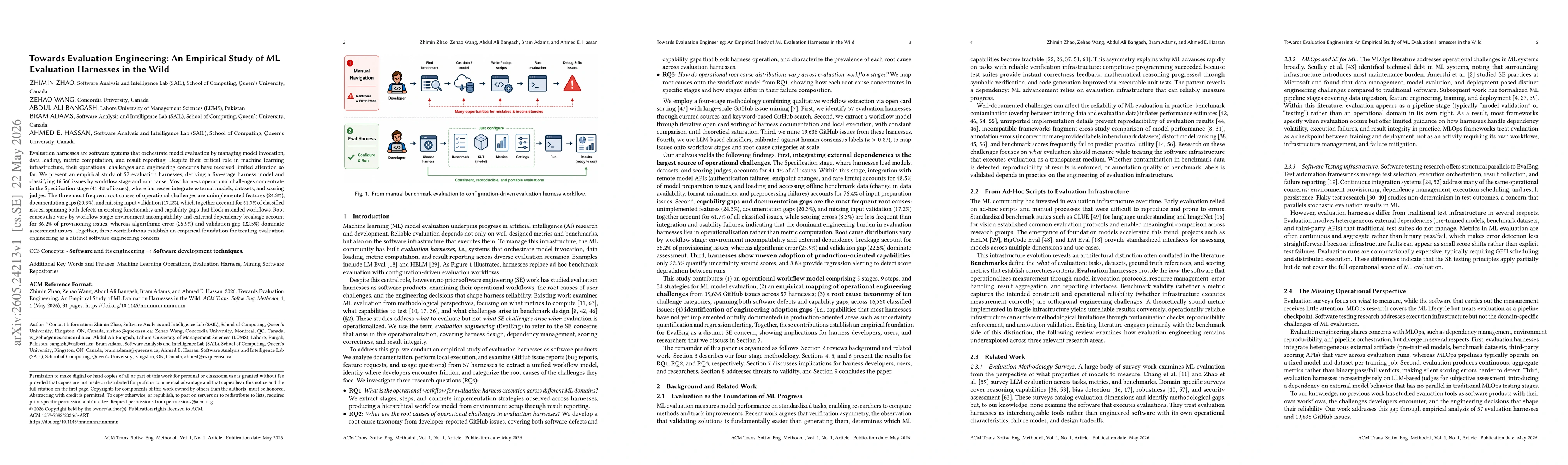 Thumbnail for Towards Evaluation Engineering: An Empirical Study of ML Evaluation Harnesses in the Wild