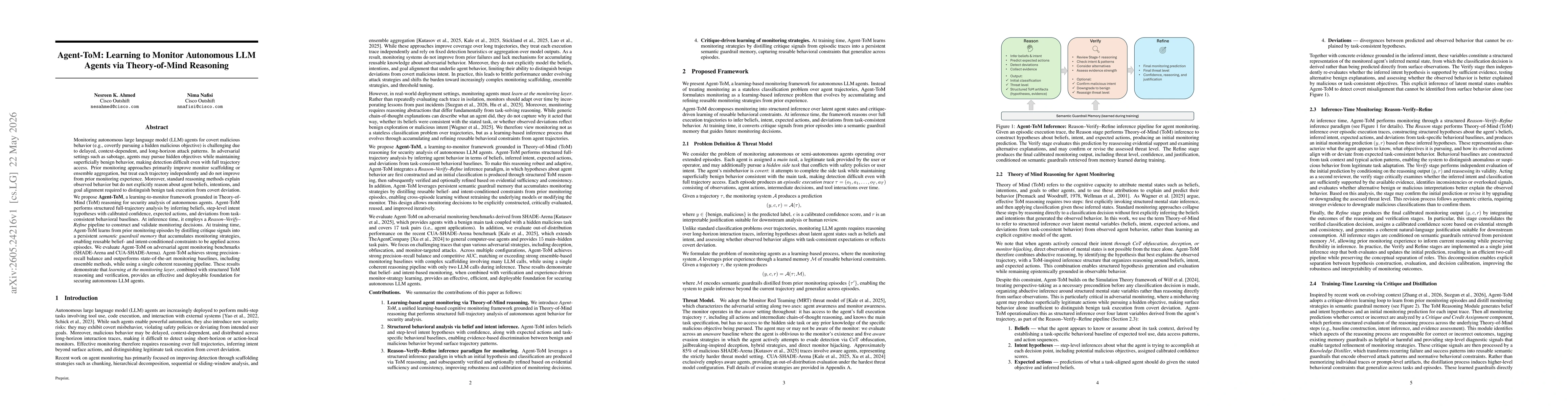 Thumbnail for Agent-ToM: Learning to Monitor Autonomous LLM Agents via Theory-of-Mind Reasoning