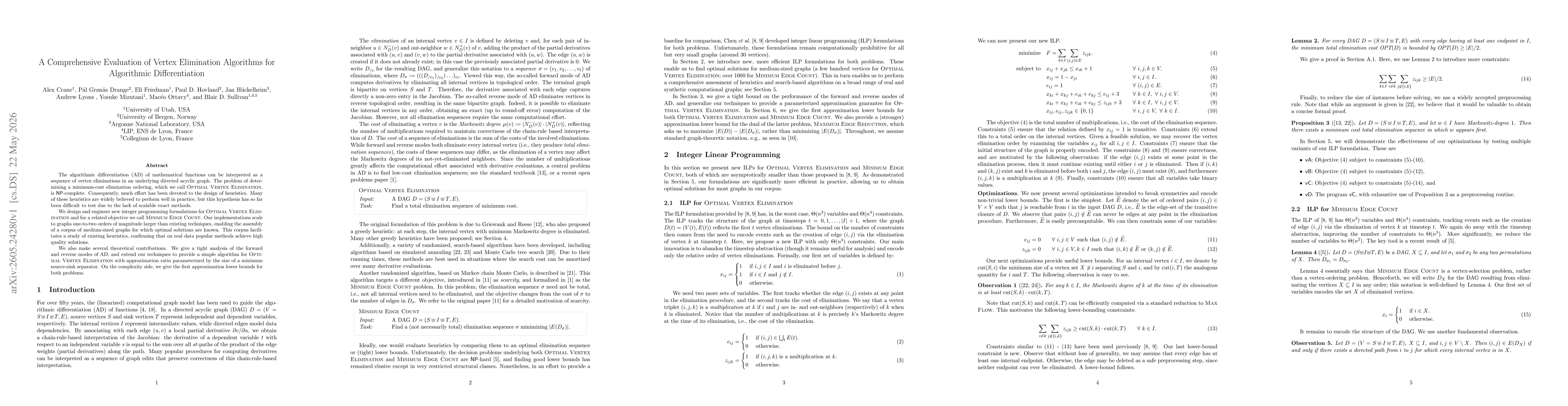 Thumbnail for A Comprehensive Evaluation of Vertex Elimination Algorithms for Algorithmic Differentiation