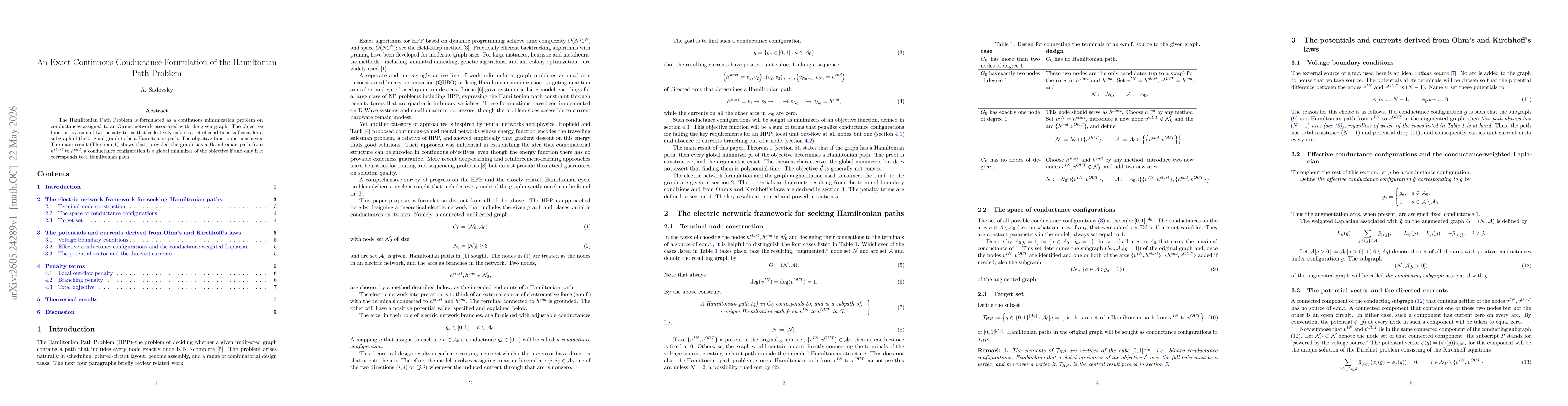 Thumbnail for An Exact Continuous Conductance Formulation of the Hamiltonian Path Problem