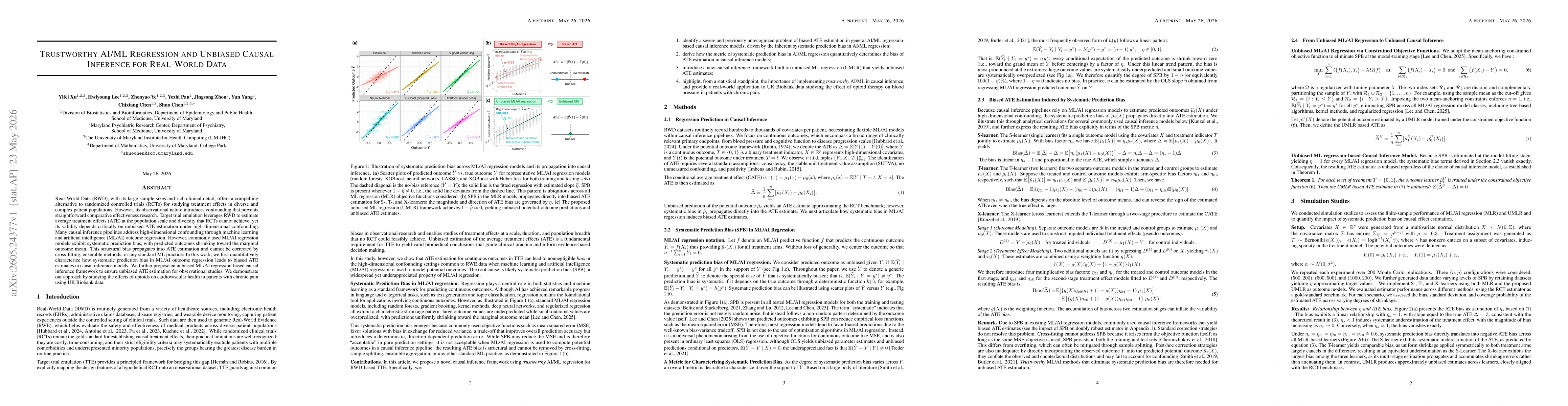 Thumbnail for Trustworthy AI/ML Regression and Unbiased Causal Inference for Real-World Data