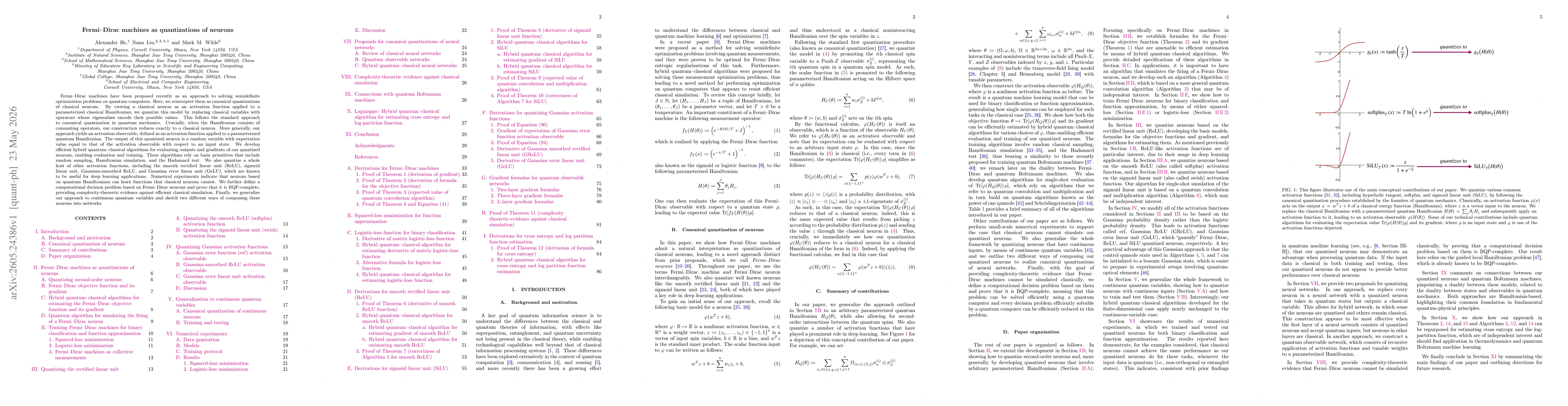 Thumbnail for Fermi-Dirac machines as quantizations of neurons