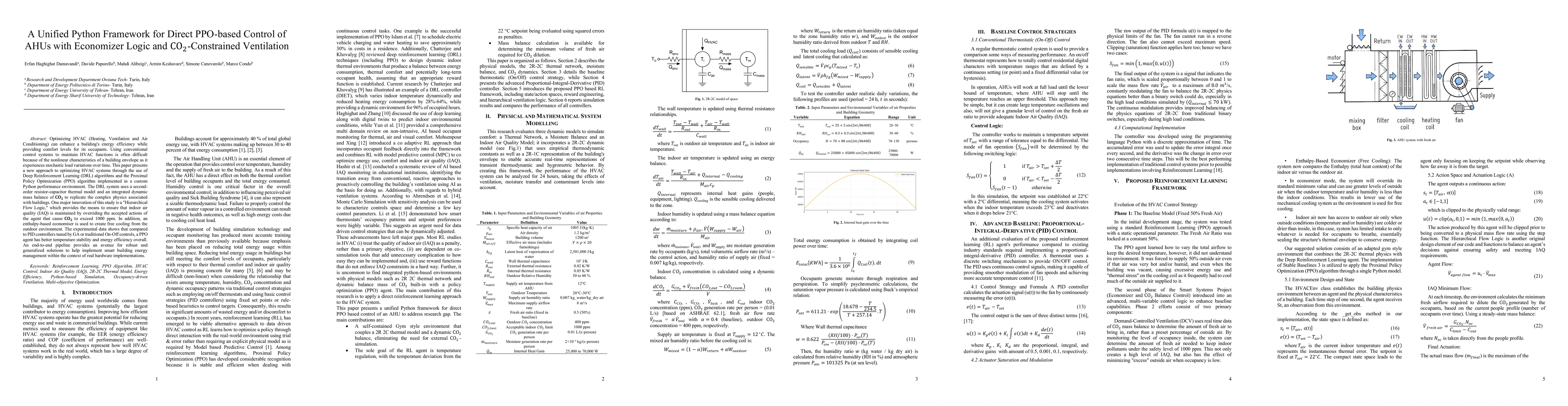 Thumbnail for A Unified Python Framework for Direct PPO-based Control of AHUs with Economizer Logic and CO2-Constrained Ventilation