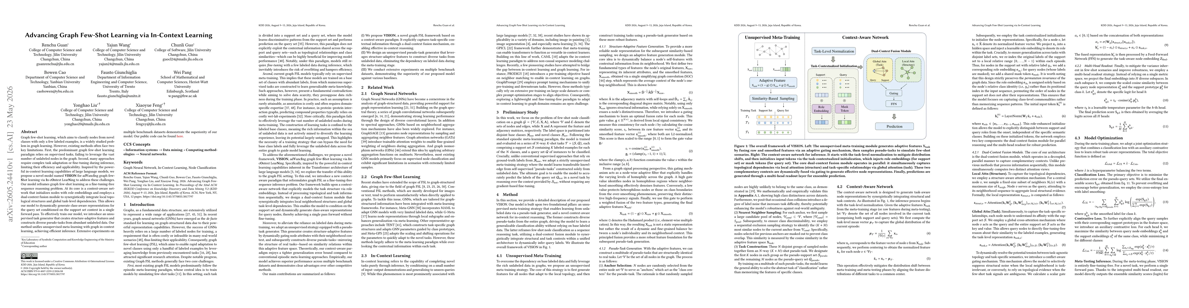 Thumbnail for Advancing Graph Few-Shot Learning via In-Context Learning