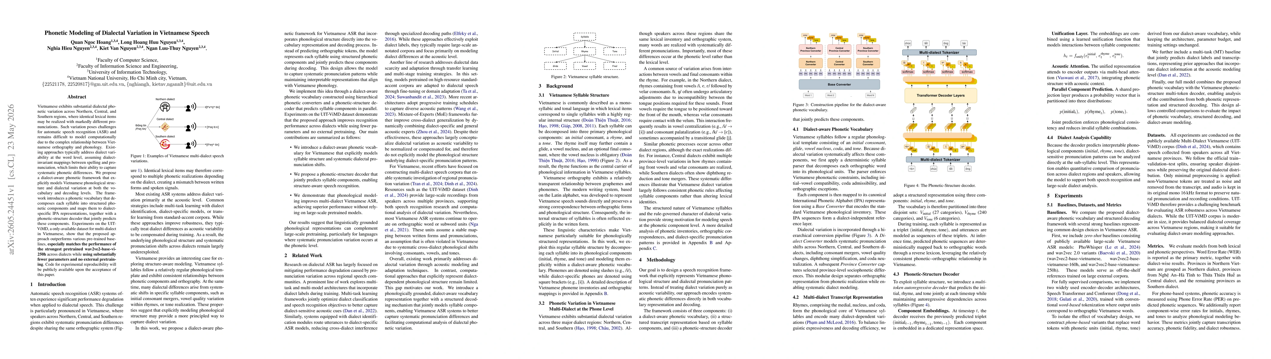 Thumbnail for Phonetic Modeling of Dialectal Variation in Vietnamese Speech